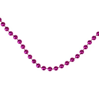 Northlight 15' Shiny Metallic Pink Beaded Christmas Garland, Unlit 5 Northlight 15' Shiny Metallic Pink Beaded Christmas Garland, Unlit - Image 3