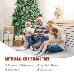 Tangkula 7 Ft Artificial Christmas Tree Mixed PE & PVC Xmas Tree Office and Party Festival Holiday Decor Green 15 Tangkula 7 Ft Artificial Christmas Tree Mixed PE & PVC Xmas Tree Office and Party Festival Holiday Decor Green -Outlet Xmas Decor Tree Store GUEST 006fd7b4 8c23 4ef5 ad33 a0fd53a6baf8