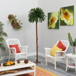 7ft Nearly Natural Pre-Lit LED Slim Palm Artificial Christmas Tree Warm White Lights -Outlet Xmas Decor Tree Store GUEST 00d48205 6465 4dad 8c34 2cae769a53e0