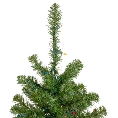 Northlight 5' Prelit Artificial Christmas Tree Medium Canadian Pine - Multicolor Lights 4 Northlight 5' Prelit Artificial Christmas Tree Medium Canadian Pine - Multicolor Lights - Image 2