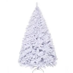 Tangkula 9ft White Christmas Pine Tree Hinged Artificial Decoration w/ 2132 Tips & Metal Stand -Outlet Xmas Decor Tree Store GUEST 01bb88ba 6bdd 4185 b8a0 d64d7b08448c