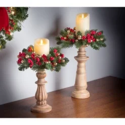 Haute Decor 2pk Classic Adjustable Candle Ring Artificial Swag Gold 7 Haute Decor 2pk Classic Adjustable Candle Ring Artificial Swag Gold -Outlet Xmas Decor Tree Store GUEST 01d7704d 9e9b 48c3 b52e cae47829891d