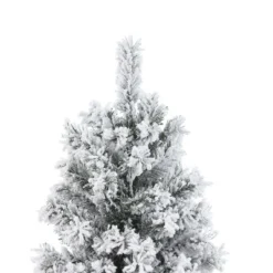 LuxenHome 7ft Pre-Lit LED Artificial Flocked Full Spruce Christmas Tree -Outlet Xmas Decor Tree Store GUEST 02993408 3f58 4eb9 8d1c f88000d8e46a