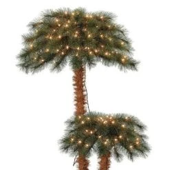Home Heritage Prelit Artificial Tropical Christmas Holiday Palm Tree, White Incandescent Lights and Stand -Outlet Xmas Decor Tree Store GUEST 02ac388f e6a0 46e7 a2be 70a5ff685656
