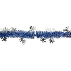 Northlight 50' x 2" Royal Blue and Silver Christmas Tinsel Garland with Snowflakes - Unlit -Outlet Xmas Decor Tree Store GUEST 02d37fc6 62bd 45c2 b2cc 8d998a72ff7e
