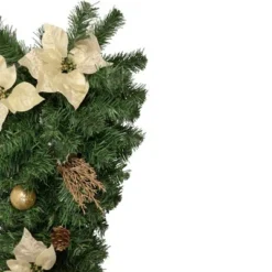 Northlight 34" Unlit Gold Poinsettia and Pinecone Artificial Christmas Teardrop Swag 7 Northlight 34" Unlit Gold Poinsettia and Pinecone Artificial Christmas Teardrop Swag -Outlet Xmas Decor Tree Store GUEST 02f6b0db 24d8 4937 b48c 4d9b3641447c