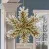 National Tree Company Pre-Lit Artificial Christmas Hanging Snowflake, Green, Dunhill Fir, with Pine Cones, Berry Clusters, Frosted Branches,32 Inches -Outlet Xmas Decor Tree Store GUEST 033ef95e c6b6 44e4 b703 ba892a7d8ca8