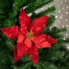 Northlight 18" Glittered Red Velvet Christmas Poinsettia Stem Spray -Outlet Xmas Decor Tree Store GUEST 035c1f7c b587 42e9 aedb 682fd68ae725