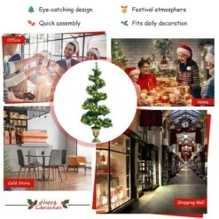 Costway Set of 2 Pre-lit Spiral Artificial Christmas Entrance Tree 4FT w/ 150 LED Lights 15 Costway Set of 2 Pre-lit Spiral Artificial Christmas Entrance Tree 4FT w/ 150 LED Lights -Outlet Xmas Decor Tree Store GUEST 03ee95b1 c0bf 4e14 8937 fd747ded7ed7