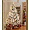 LuxenHome 7ft Pre-Lit LED Artificial Flocked Full Spruce Christmas Tree -Outlet Xmas Decor Tree Store GUEST 049b3a06 bc8a 400e 9c74 6a7fd32d4b0b