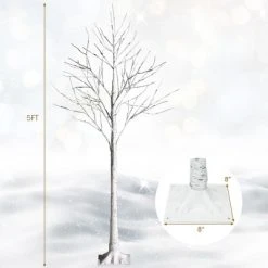 Costway 5ft Pre-lit White Twig Birch Tree for Christmas Holiday w/ 72 LED Lights 13 Costway 5ft Pre-lit White Twig Birch Tree for Christmas Holiday w/ 72 LED Lights -Outlet Xmas Decor Tree Store GUEST 05537b06 1cae 43e2 ae75 a72d59c489d2