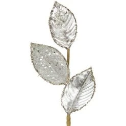 Northlight 28" Platinum Silver and Icy Glitter Leaves Christmas Spray 7 Northlight 28" Platinum Silver and Icy Glitter Leaves Christmas Spray -Outlet Xmas Decor Tree Store GUEST 057c95c0 20b7 4988 b902 ab668779f07f