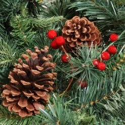 Sunnydaze Decor Sunnydaze Indoor Pre-Lit Artificial Christmas Garland with Pinecones and Red Holly Berries - 9' -Outlet Xmas Decor Tree Store GUEST 05cf7cb6 34fe 40dd b3bb 864f4ae9088b