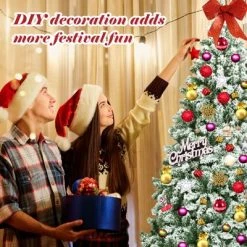 Tangkula Artificial Hinged Christmas Pines Tree Snow Flocked Decoration Tree 13 Tangkula Artificial Hinged Christmas Pines Tree Snow Flocked Decoration Tree -Outlet Xmas Decor Tree Store GUEST 05d4503f 2b8e 4c96 ad63 5830fe912659