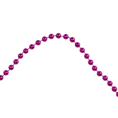 Northlight 15' Shiny Metallic Pink Beaded Christmas Garland, Unlit 6 Northlight 15' Shiny Metallic Pink Beaded Christmas Garland, Unlit - Image 4