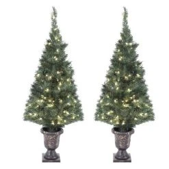 LuxenHome Set of 2 4Ft Pre-Lit LED Artificial Pine Christmas Tree with Urn Pot 22 LuxenHome Set of 2 4Ft Pre-Lit LED Artificial Pine Christmas Tree with Urn Pot -Outlet Xmas Decor Tree Store GUEST 07230449 6fc0 456f 9955 ba0869071fab