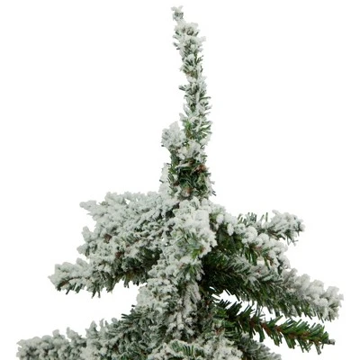 Northlight 15" Potted Flocked Downswept Mini Village Pine Medium Artificial Christmas Tree, Unlit 5 Northlight 15" Potted Flocked Downswept Mini Village Pine Medium Artificial Christmas Tree, Unlit - Image 3