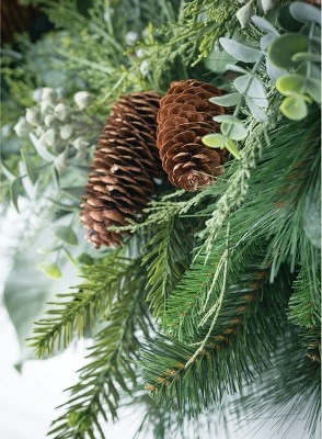 Sullivans Artificial Mixed Pine and Eucalyptus Garland 72"L Green 4 Sullivans Artificial Mixed Pine and Eucalyptus Garland 72"L Green - Image 2