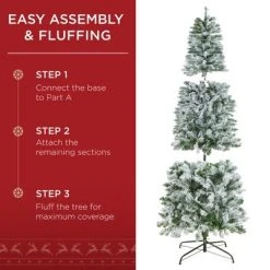 Best Choice Products Pre-Lit Artificial Snow Flocked Pencil Christmas Tree Holiday Decoration 14 Best Choice Products Pre-Lit Artificial Snow Flocked Pencil Christmas Tree Holiday Decoration -Outlet Xmas Decor Tree Store GUEST 07d911b0 1ea4 4e00 bcdd 4075c9573fe8