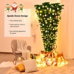 Costway 7Ft Unlit Upside Down Artificial Christmas Tree with 1000 Branch Tips Holiday -Outlet Xmas Decor Tree Store GUEST 081d320b 9939 4301 bc5d fb0859d4ade8