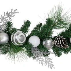 Northlight 6' Green Pine Needle Garland with Pinecones and Striped Christmas Ornaments, Unlit 9 Northlight 6' Green Pine Needle Garland with Pinecones and Striped Christmas Ornaments, Unlit -Outlet Xmas Decor Tree Store GUEST 0879eae1 ca75 419d 9d0b 91aeae93d4f7