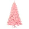 Costway 7.5Ft Hinged Artificial Christmas Tree Full Fir Tree New PVC w/ Metal Stand Pink -Outlet Xmas Decor Tree Store GUEST 08933df7 1534 4321 8bf9 5102b7446e07