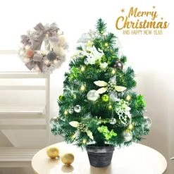 Tangkula 2ft Pre-lit Tabletop Christmas Tree Mini Artificial Evergreen Christmas Tree with Timer & Rich Ornaments -Outlet Xmas Decor Tree Store GUEST 089c508c c701 4923 b434 4ff2bff6fed8