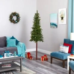 7ft Nearly Natural Pre-Lit LED Slim Alaskan Alpine Artificial Christmas Tree Clear Lights 15 7ft Nearly Natural Pre-Lit LED Slim Alaskan Alpine Artificial Christmas Tree Clear Lights -Outlet Xmas Decor Tree Store GUEST 08ac50e2 fd51 4802 b4b8 c60c3cb43659