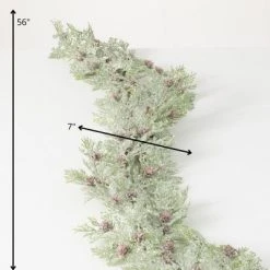 Sullivans Artificial Frosted Cedar Garland Multicolor 56"H -Outlet Xmas Decor Tree Store GUEST 09037444 3d41 4bce 9623 da7fed42f727