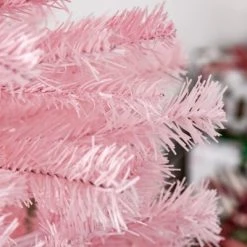 HOMCOM Tall Unlit Slim Douglas Fir Artificial Christmas Tree with Realistic Branches with Tips, Pink 15 HOMCOM Tall Unlit Slim Douglas Fir Artificial Christmas Tree with Realistic Branches with Tips, Pink -Outlet Xmas Decor Tree Store GUEST 095d951a 9a98 4bc3 b56e 1ac2bbc24f0f