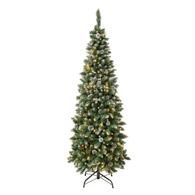 National Tree Company First Traditions Pre-Lit LED Slim Snowy Oakley Hills Artificial Christmas Tree Warm White Lights 5 National Tree Company First Traditions Pre-Lit LED Slim Snowy Oakley Hills Artificial Christmas Tree Warm White Lights - Image 3