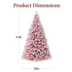 Best Choice Products Prelit Pink Artificial Christmas Tree, Snow Flocked Fir Holiday Decoration 16 Best Choice Products Prelit Pink Artificial Christmas Tree, Snow Flocked Fir Holiday Decoration -Outlet Xmas Decor Tree Store GUEST 09fed4bd c341 47b7 a7cb 61c11b600e63
