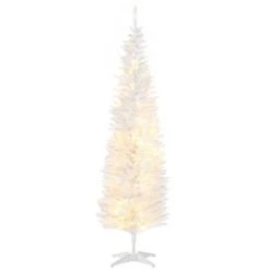 HOMCOM 6' Tall Pre-Lit Slim Noble Fir Artificial Christmas Tree with Realistic Branches, 200 Warm White LED Lights and 390 Tips 14 HOMCOM 6' Tall Pre-Lit Slim Noble Fir Artificial Christmas Tree with Realistic Branches, 200 Warm White LED Lights and 390 Tips -Outlet Xmas Decor Tree Store GUEST 0a59f740 1abb 433a b055 a85bb85222e6