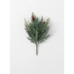 Sullivans Artificial Frosted Arborvitae Bush 14"H Green