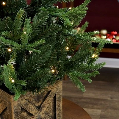Sunnydaze Decor Sunnydaze Pre-Lit Farmhouse Artificial Fir Christmas Tree with Base - 50 Battery-Operated LED Lights - 3-Foot 6 Sunnydaze Decor Sunnydaze Pre-Lit Farmhouse Artificial Fir Christmas Tree with Base - 50 Battery-Operated LED Lights - 3-Foot - Image 4
