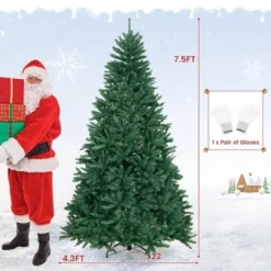 Costway 7.5FT Hinged Christmas Tree Unlit Artificial Xmas Decoration w/ 2254 Branch Tips -Outlet Xmas Decor Tree Store GUEST 0cb896bc a308 43a3 8c44 946bfd31cc1e