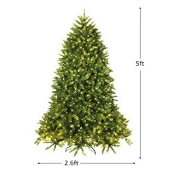 Tangkula 5'Artificial Green PVC Christmas Fir Tree w/ Metal Stand and 450 LED Lights -Outlet Xmas Decor Tree Store GUEST 0d3c11e2 45de 418b b43f e41fae293d9f