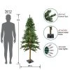 Northlight 6' Pre-Lit Pencil Alpine Artificial Christmas Tree, Clear Lights
