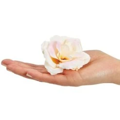 Bright Creations Juvale 50-Pack Champagne Artificial Flower Heads, Stemless Silk Cloth Roses for Wall Decor, Wedding Receptions, Faux Bouquets, Spring Decor, 3 Inch -Outlet Xmas Decor Tree Store GUEST 0d9b2052 873b 494c ab37 e504ae0e902a