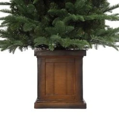 Haute Decor Haute Décor 4.5' Pre-Lit LED Potted Noble Fir Artificial Christmas Tree White Lights