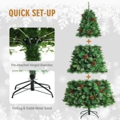 Tangkula 7ft Pre-Decorated Holiday Christmas Tree Unlit Artificial Pine Tree w/ Red Berries 13 Tangkula 7ft Pre-Decorated Holiday Christmas Tree Unlit Artificial Pine Tree w/ Red Berries -Outlet Xmas Decor Tree Store GUEST 0db8f952 8b55 4b28 9a4b 6ef3a45579c7