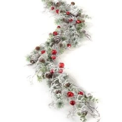 Sullivans 6' Flocked Pine & Bell Artificial Garland 72"L Green -Outlet Xmas Decor Tree Store GUEST 0e8eead0 0062 472d 8e43 e69783255604