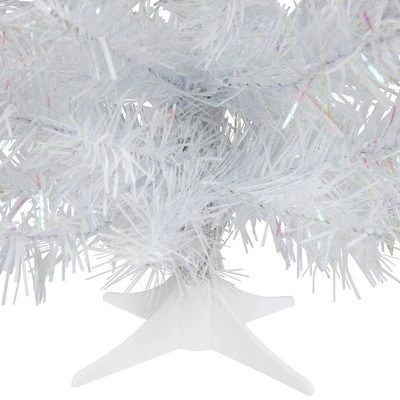 Northlight 18" White Iridescent Spruce Artificial Christmas Tree - Unlit 4 Northlight 18" White Iridescent Spruce Artificial Christmas Tree - Unlit - Image 2