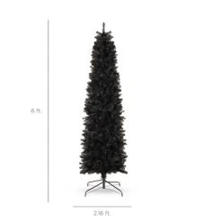Best Choice Products Black Artificial Holiday Christmas Pencil Tree w/ Metal Base -Outlet Xmas Decor Tree Store GUEST 0ef04b10 b9b3 43ff ac62 4350d5573bdb