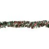 Northlight 12' x 4" Unlit Shiny Red/Green Tinsel Christmas Garland