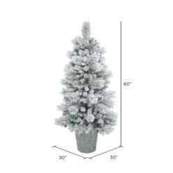 Vickerman Flocked Ashton Artificial Christmas Tree