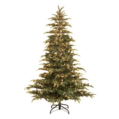 Primo International Puleo International Prelit Artificial Montclair Fir Holiday Tree with Clear Lights, Hinged Branches, & Stand 7 Primo International Puleo International Prelit Artificial Montclair Fir Holiday Tree with Clear Lights, Hinged Branches, & Stand - Image 5