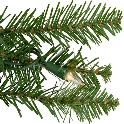 Northlight 9' x 10" Pre-Lit Rockwood Pine Artificial Christmas Garland, Clear Lights 3 Northlight 9' x 10" Pre-Lit Rockwood Pine Artificial Christmas Garland, Clear Lights