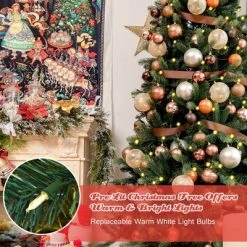 Costway 7.5FT Pre-Lit Artificial Christmas Tree 1242 Tips w/100 Ornaments and 250 Lights -Outlet Xmas Decor Tree Store GUEST 102f2095 0107 4c1e 9b29 7c45dc5b1f5f