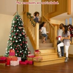 Costway 7ft Pre-lit Hinged Christmas Tree w/ Remote Control & 9 Lighting Modes -Outlet Xmas Decor Tree Store GUEST 1100f942 92f0 4246 be0c 58faa20b18e1